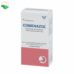 Comenazol 40mg điều trị loét dạ dày, tá tràng, trào ngược dạ dày (Hộp 1 lọ bột đông khô pha tiêm + 1 ống dung môi 10ml)