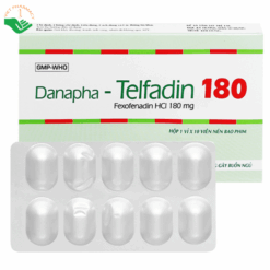 Danapha - Telfadin 180 trị viêm mũi dị ứng, mày đay (1 vỉ x 10 viên)
