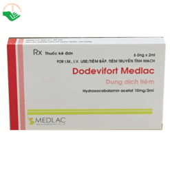 Dodevifort Medlac điều trị suy nhược cơ thể, đau thần kinh tọa (Hộp 6 ống x 2ml)