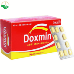 Doxmin điều trị trong các trường hợp cảm sốt, đau đầu, đau nhức cơ bắp, xương khớp (Hộp 10 vỉ x10 viên)