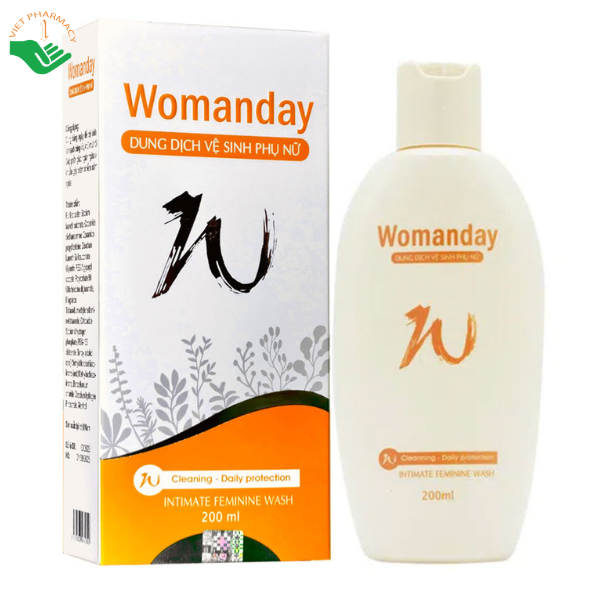 Dung dịch vệ sinh phụ nữ WomanDay làm sạch, khử mùi hôi (Chai 200ml)