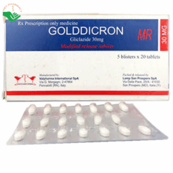 Golddicron MR 30mg trị đái tháo đường không phụ thuộc insulin typ 2 (Hộp 5 vỉ 20 viên)
