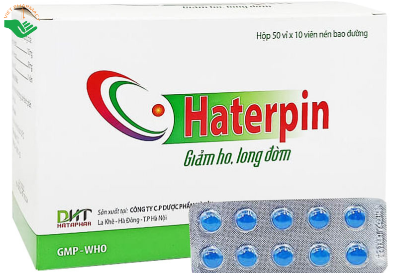 Haterpin chỉ định điều trị trị ho, long đờm
