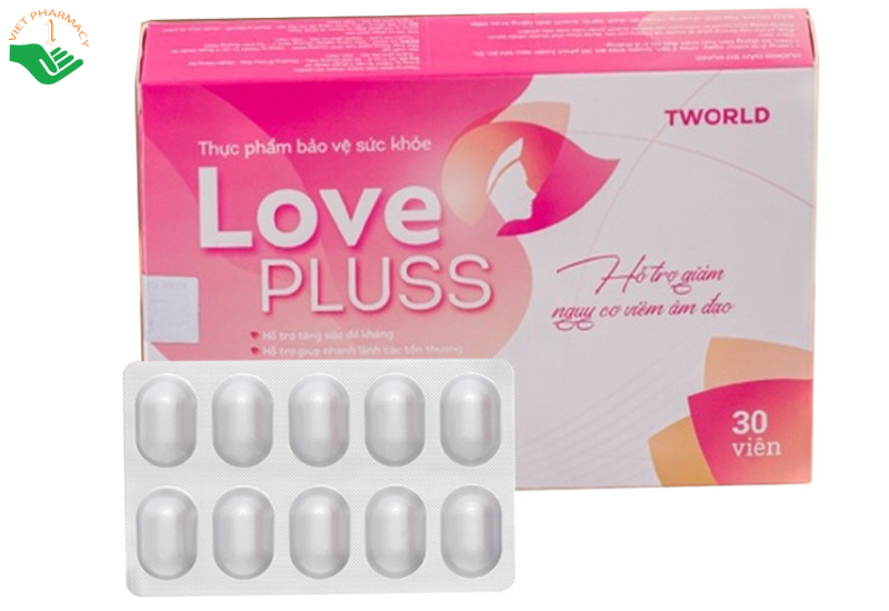 Love Pluss hỗ trợ các vấn đề viêm nhiễm phụ khoa, chống viêm (Hộp 3 vỉ x 10 viên)