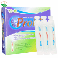 Men Vi Sinh Probi hỗ trợ bổ sung vi khuẩn có ích, duy trì hệ vi sinh đường ruột (Hộp 2 vỉ x 5 ống x 10ml)