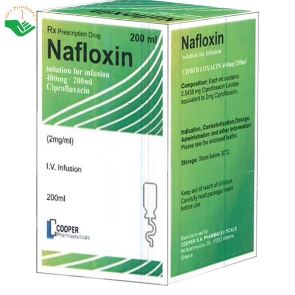 Nafloxin solution for infusion 400mg/200ml trị nhiễm khuẩn (Hộp 1 chai 200ml)