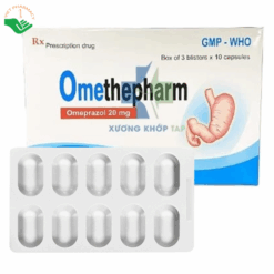 Omethepharm – Thuốc điều trị trào ngược dạ dày, viêm loét dạ dày – tá tràng (Hộp 3 vỉ x 10 viên)
