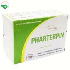 PHARTERPIN trị long đờm, giảm ho do đờm ứ đọng (Hộp 10 vỉ x 10 viên)