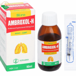 Siro Ambroxol-H 30mg/5ml trị bệnh hô hấp có kèm tăng tiết dịch phế quản chai 90ml