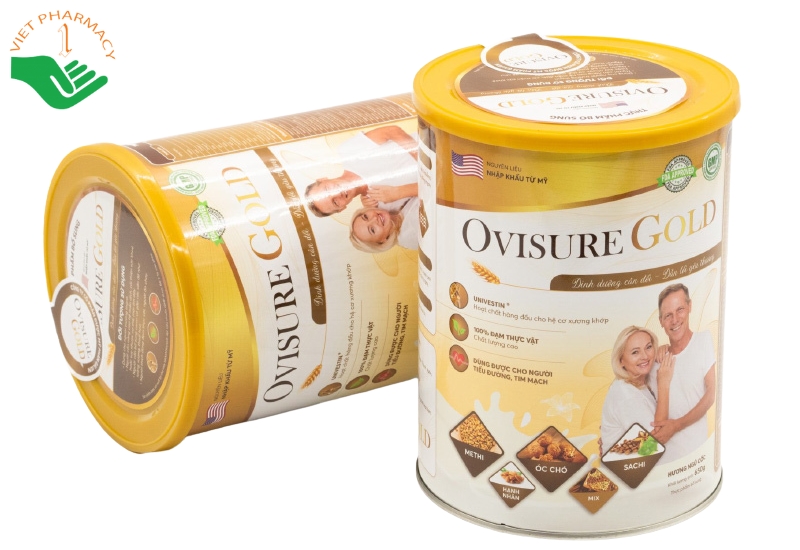 Sữa hạt Ovisure Gold hỗ trợ sức khỏe xương khớp giúp xương chắc khỏe (Lon 650g)
