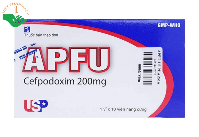 Thuốc APFU 200mg điều trị các nhiễm khuẩn (Hộp 1 vỉ x 10 viên)