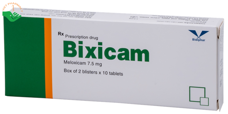 Thuốc Bixicam 7.5mg điều trị viêm khớp, giảm đau xương khớp (Hộp 2 vỉ x 10 viên)