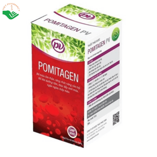 Thuốc Pomitagen hỗ trợ điều trị suy tủy, giảm tiểu cầu, bạch cầu (Hộp 60 viên)