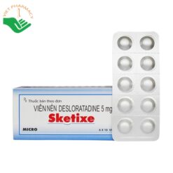Thuốc Sketixe 5mg giảm các triệu chứng viêm mũi dị ứng theo mùa (Hộp 6 vỉ x 10 viên)