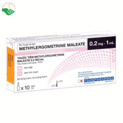Thuốc tiêm Methylergometrine Maleate Injection 0,2 mg/1ml hỗ trợ cầm máu (Hộp 10 ống x 1ml)