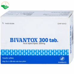Thuốc uống Bivantox 300 Pharbaco hỗ trợ điều trị rối loạn cảm giác ở những bệnh nhân đái tháo đường (3 vỉ x 10 viên)