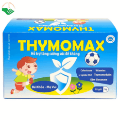 Thymomax (xanh) hỗ trợ ăn ngon miệng và hỗ trợ tăng cường sức đề kháng (Hộp 25 gói x 3g)