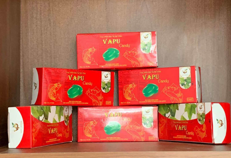 Viên ngậm Vapu Candy – Hỗ trợ giảm ho, ho có đờm, đau họng, khàn tiếng (Hộp 3 vỉ x 10 viên)