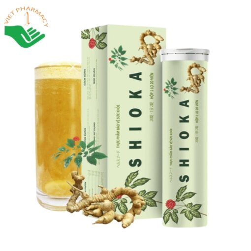 Viên sủi Shioka hỗ trợ điều trị u xơ tử cung và u nang buồng trứng (Hộp 1 lọ 20 viên)