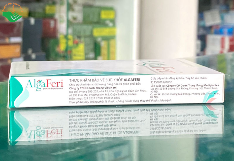 Viên uống Algaferi hỗ trợ bổ sung sắt, hạn chế thiếu máu do thiếu sắt (Hộp 15 viên)