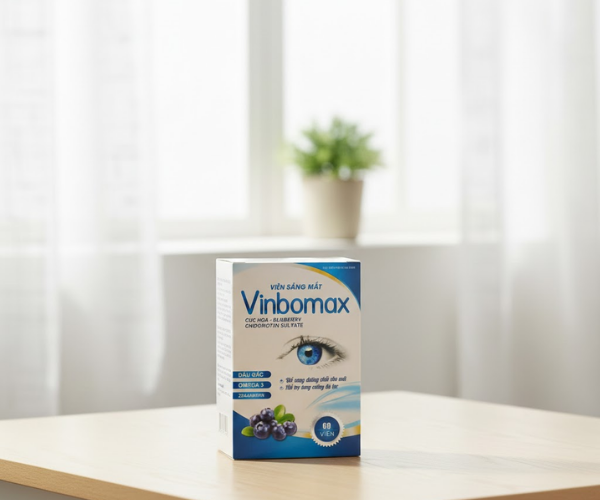Viên uống Vinbomax cải thiện thị lực, giảm khô mỏi mắt (Hộp 1 lọ 60 viên)