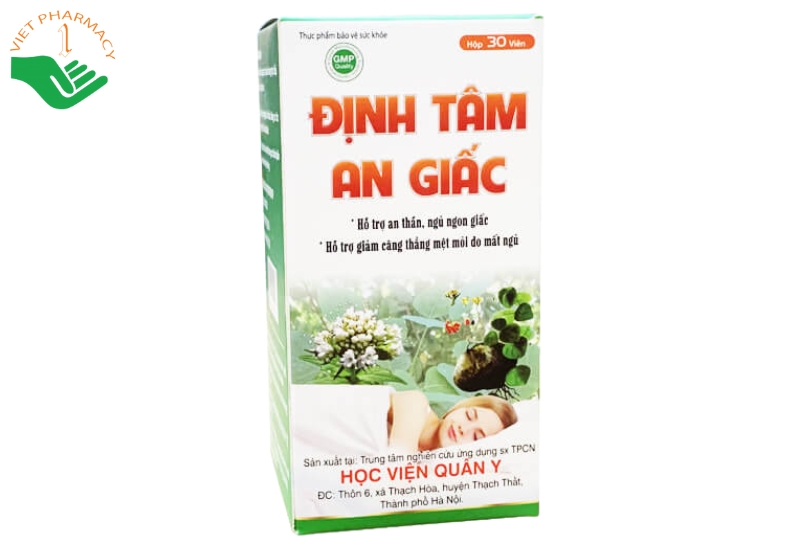 Viên uống Định Tâm An Giấc hỗ trợ an thần, giảm căng thẳng và mệt mỏi (Hộp 30 viên)