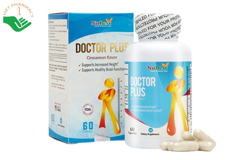 Viên uống Doctor Plus hỗ trợ phát triển chiều cao và tăng sức đề kháng cho trẻ (Hộp 60 viên)