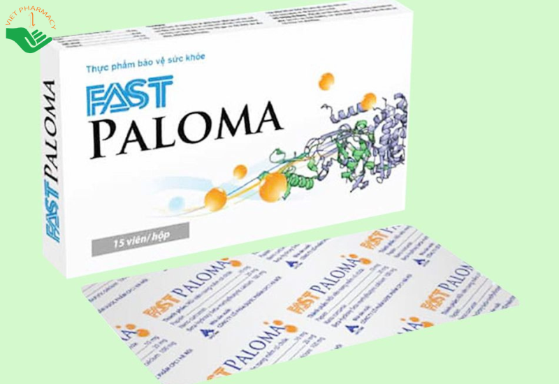 Viên uống Fast Paloma hỗ trợ giảm triệu chứng viêm loét dạ dày, hành tá tràng (Hộp 15 viên)