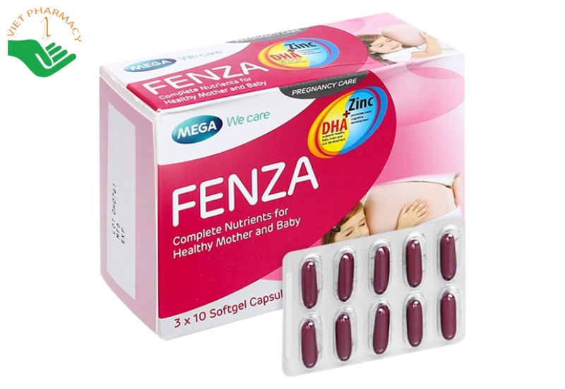 Viên uống Fenza bổ sung vitamin và khoáng chất cho phụ nữ mang thai (Hộp 3 vỉ x 10 viên)