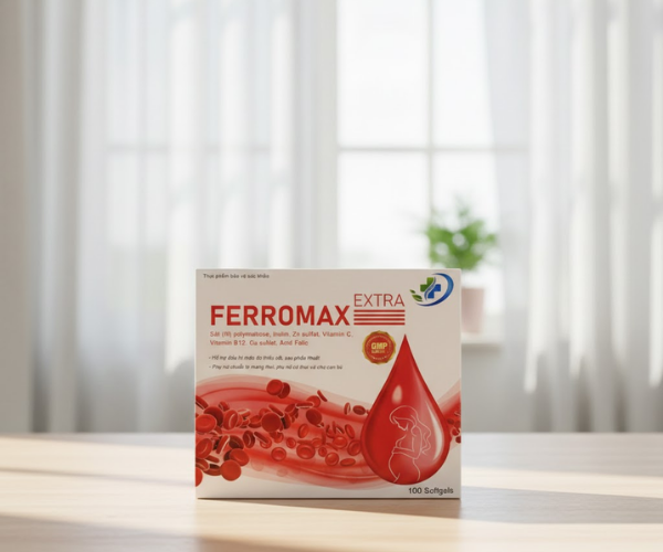 Viên uống Ferromax Extra Vinaphar bổ sung khoáng chất, hỗ trợ tạo máu (Hộp 10 vỉ x 10 viên).