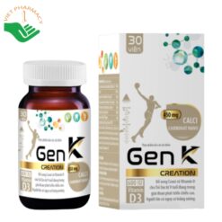 Viên uống Gen K hỗ trợ giảm nguy cơ loãng xương và thúc đẩy chiều cao (Combo 2 Hộp x 30 Viên)