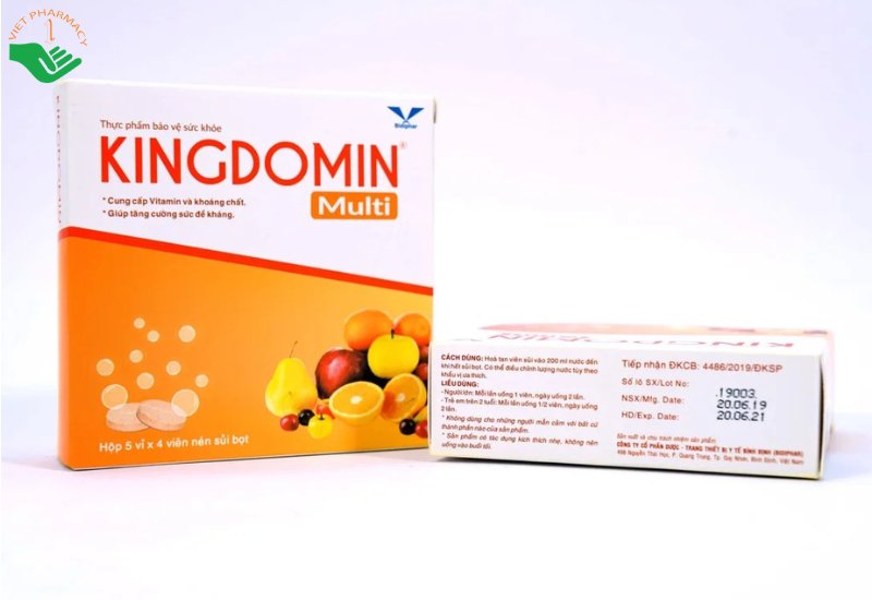 Viên uống Kingdomin Multi hỗ trợ tăng cường sức đề kháng, người mới ốm dậy (Hộp 20 viên)