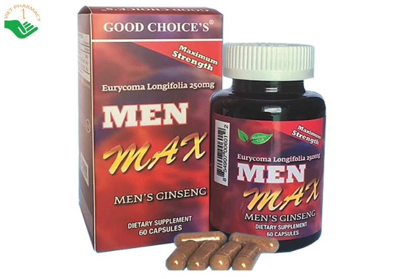 Viên uống Men Max hỗ trợ bổ thận tráng dương (Hộp 1 lọ x 30 viên)