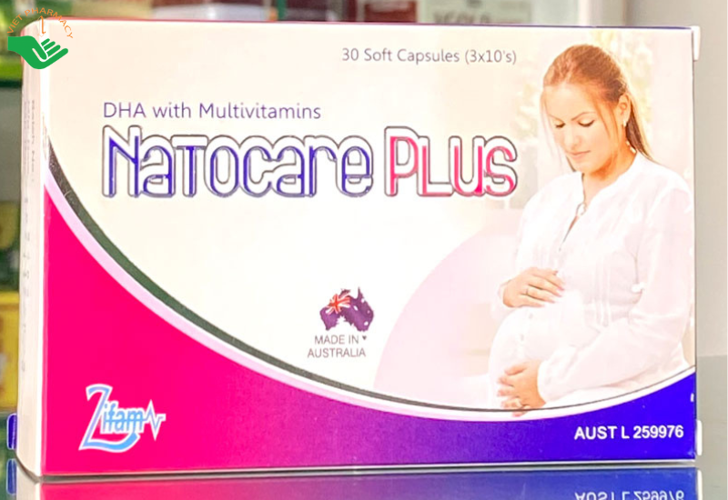 Viên uống Natocare Plus hỗ trợ bổ sung vitamin và khoáng chất (Hộp 3 vỉ x 10 viên)