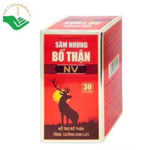Viên uống Sâm Nhung Bổ Thận NV Hỗ Trợ Bổ Thận Và Tăng Cường Sinh Lực Nam Giới (Hộp 30 Viên)