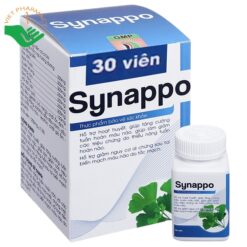 Viên uống Synappo hỗ trợ tăng tuần hoàn máu não và rối loạn tiền đình (Hộp 30 viên)