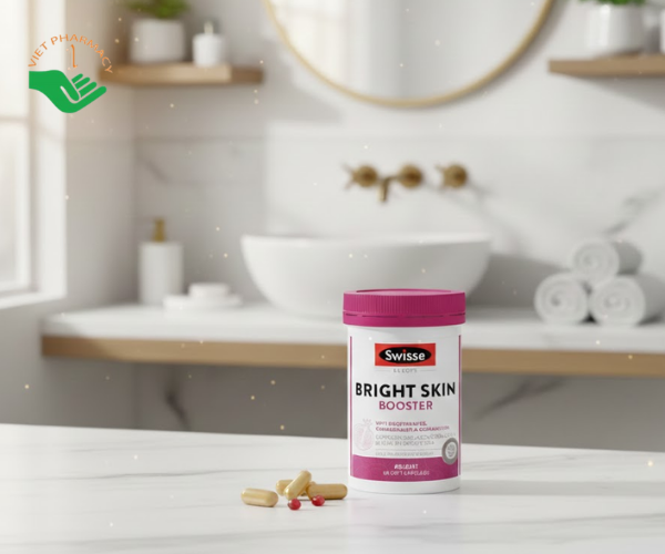Viên uống Swisse Bright Skin Booster trắng da (Hộp 1 lọ 60 viên)
