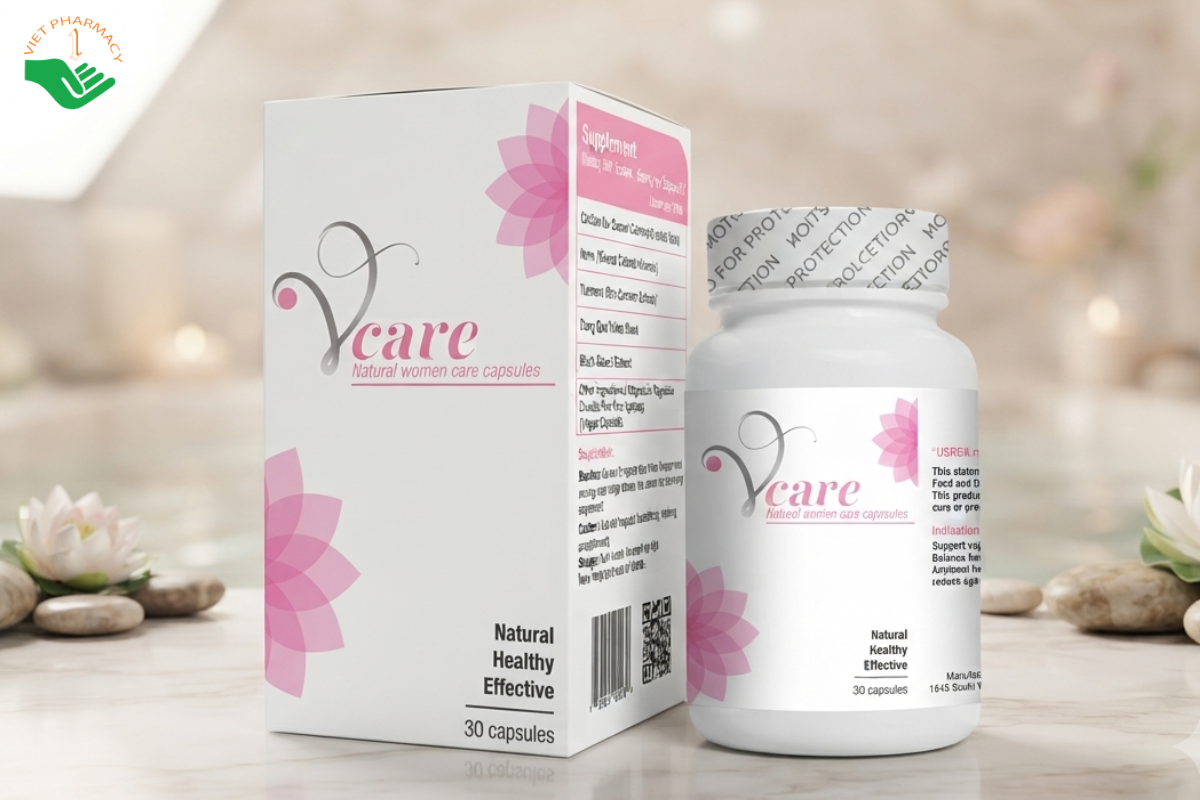 Viên uống Vcare Natural Women Care Capsules se khít và tăng cường sinh lý nữ (Hộp 30 viên)