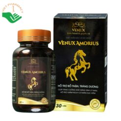 Viên uống Venux Amorius hỗ trợ tăng cường sinh lý nam giới và cân bằng nồng độ nội tiết tố nam (Hộp 30 viên)