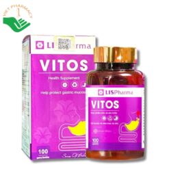 Viên uống Vitos hỗ trợ cải thiện trào ngược và viêm loét dạ dày (Hộp 100g)
