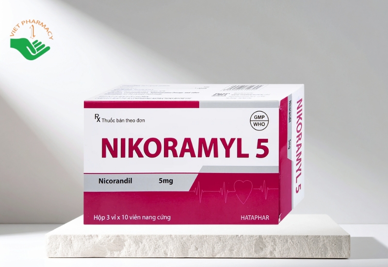 Thuốc Nikoramyl 5 điều trị cơn đau thắt ngực, kiểm soát dài hạn bệnh mạch vành.