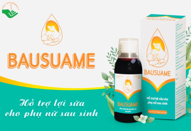 Bausuame hỗ trợ lợi sữa cho phụ nữ sau sinh (Hộp 1 lọ x 120ml)