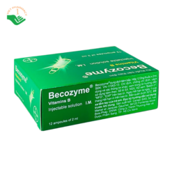 Becozyme Vitamins B Bayer phòng ngừa và điều trị thiếu vitamin nhóm B (Hộp 12 ống x 2ml)