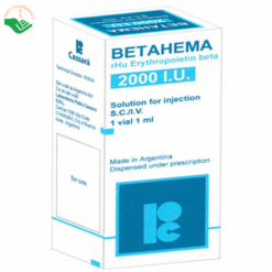 Betahema 2.000UI điều trị thiếu máu ở bệnh nhân suy thận mạn tính (Hộp 1 lọ x 1ml)