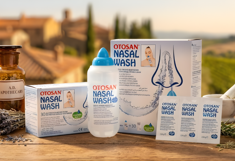 Bộ sản phẩm rửa mũi OTOSAN NASAL WASH loại bỏ dư thừa chất nhầy, chất ô nhiễm không khí (30 gói)