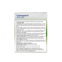 Captogastril giảm acid, đầy hơi, khó tiêu và cảm giác nóng rát, khó chịu do trào ngược (hộp 20 gói)