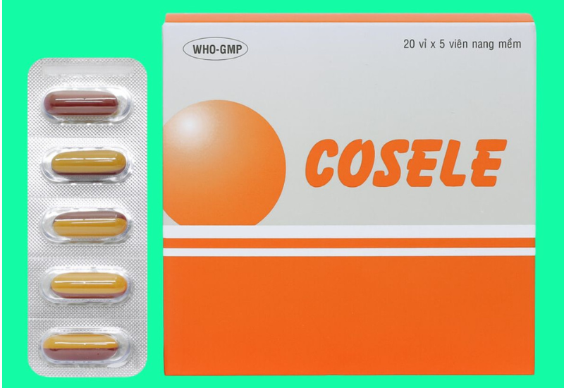 COSELE thuốc hỗ trợ điều trị bệnh gan, giảm cholesterol máu, chống lão hóa (Hộp 20 vỉ x 5 viên)