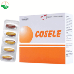 COSELE thuốc hỗ trợ điều trị bệnh gan, giảm cholesterol máu, chống lão hóa (Hộp 20 vỉ x 5 viên)