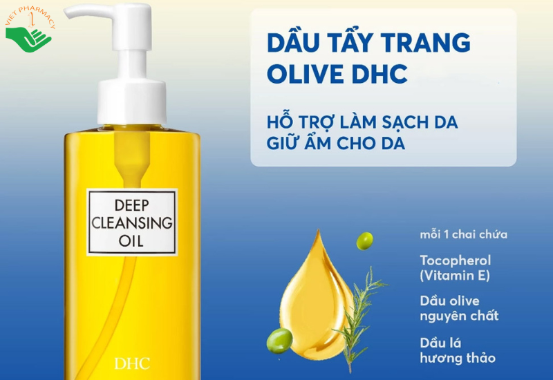 Dầu tẩy trang DHC Deep Cleansing Oil làm sạch lớp trang điểm, bụi bẩn và bã nhờn trên da ( Chai 120ml)