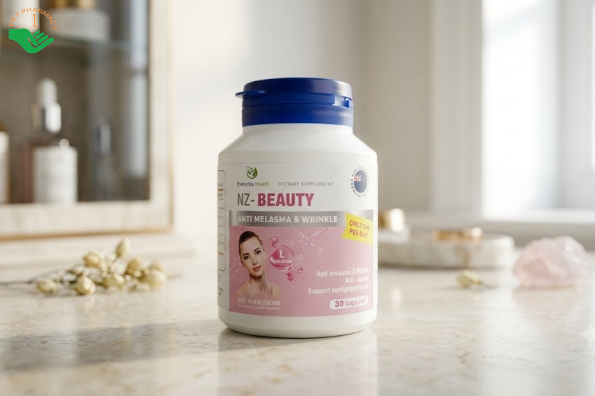 Viên uống đẹp da NZ-Beauty chống lão hoá, hỗ trợ giảm nám và nếp nhăn trên da